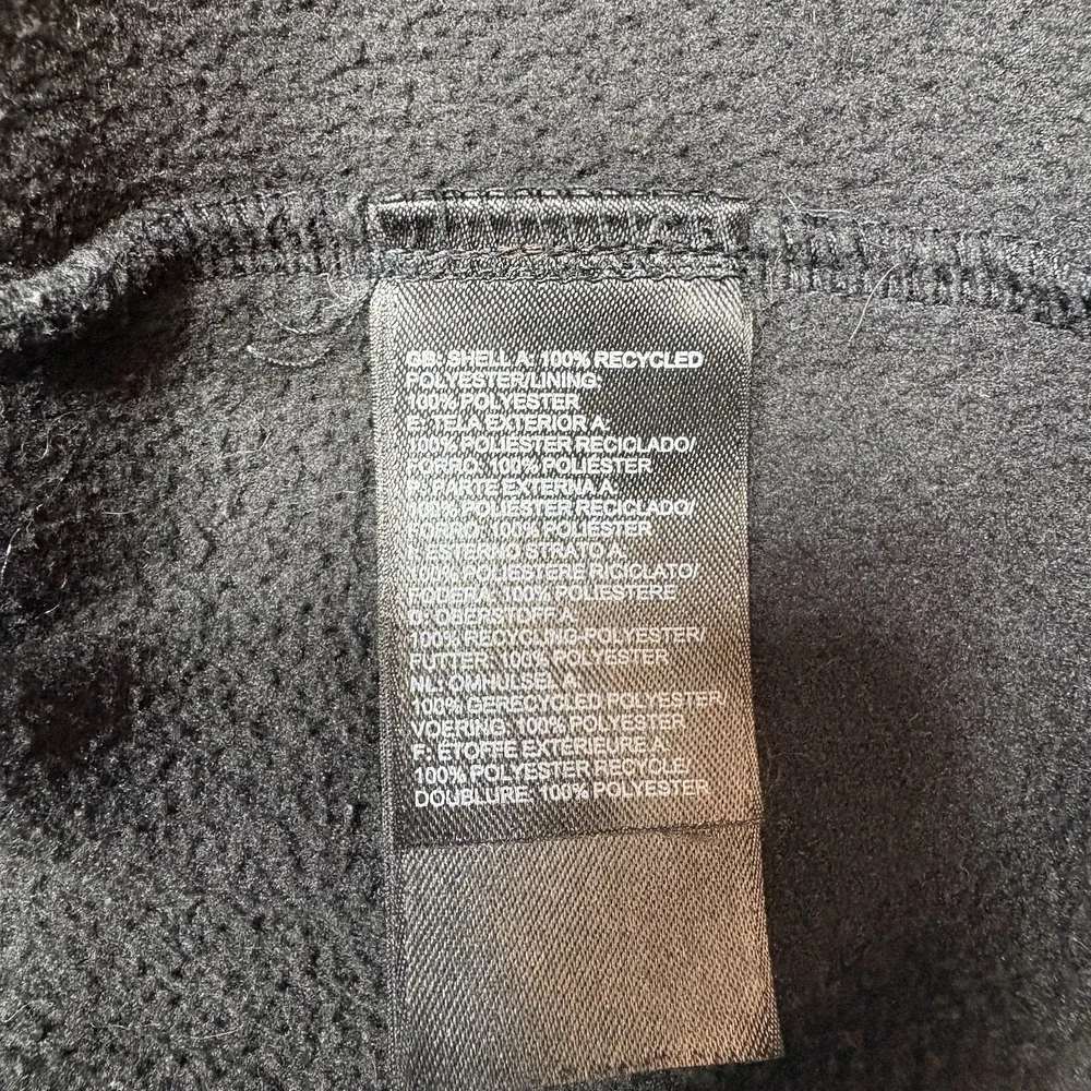 The North Face Jacket Mens‎ L Black Fleece Lightweight Full Zip Outdoor *SPOTS
